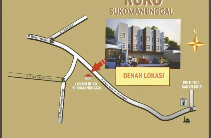 Jual Ruko Gandeng 4 di Jl Raya Sukomanunggal, Surabaya