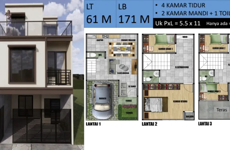 Dijual Rumah Jl Lontar Barat Tanjung Duren