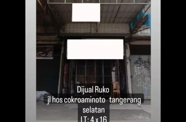 Dijual Murah Ruko Jl Hos Cokroaminoto  Ciledug, Tangerang