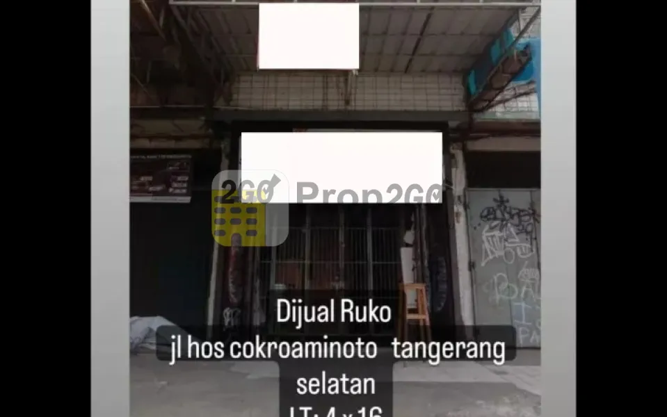 Dijual Murah Ruko Jl Hos Cokroaminoto  Ciledug, Tangerang