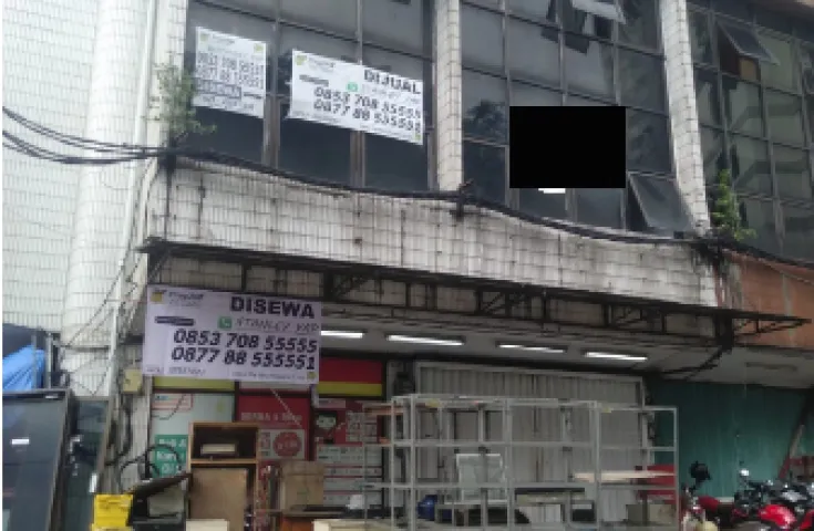 Disewakan Ruko Hoek Harmoni Plaza di Jl. Suryopranoto, Jakarta Pusat - PPM