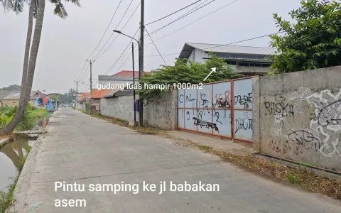 Dijual Cepat Kavling   Gudang di Jl. Raya Kampung Melayu, Tangerang