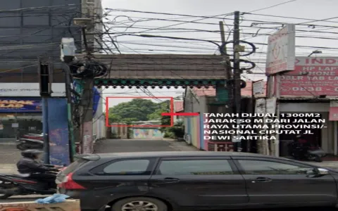 Dijual Cepat Tanah di Jl. Dewi Sartika, Ciputat, Tangsel