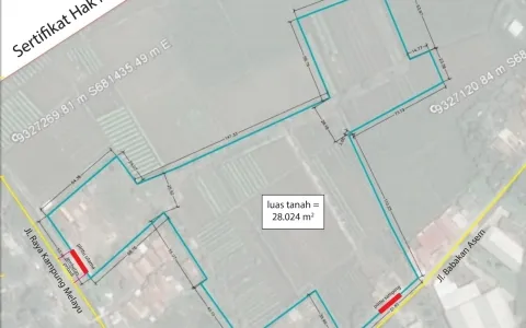 Dijual Cepat Kavling   Gudang di Jl. Raya Kampung Melayu, Tangerang