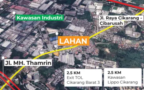 Tanah Komersial Dijual Cepat Di Cikarang, Cibarusah