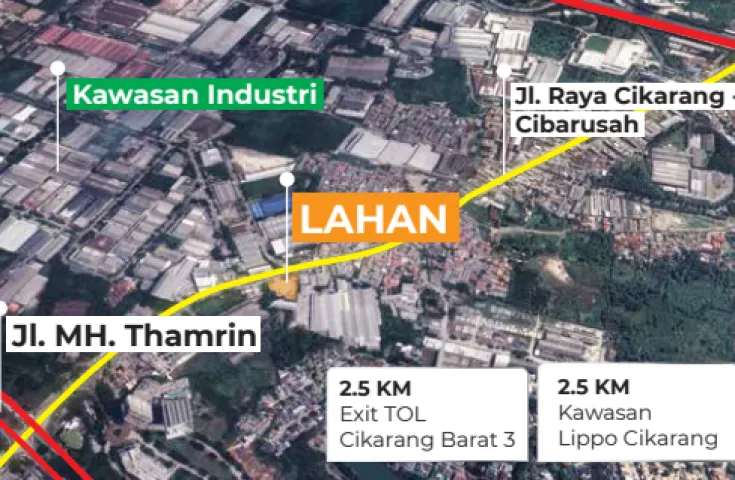 Tanah Komersial Dijual Cepat Di Cikarang, Cibarusah