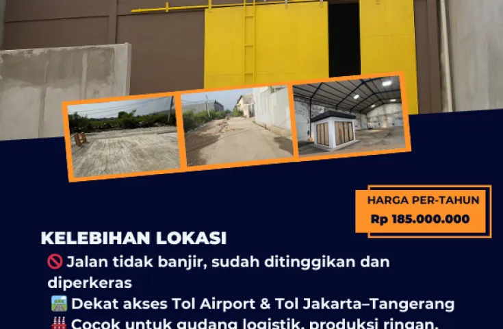 Sewa Gudang Strategis Pantai Indah Dadap, Tangerang