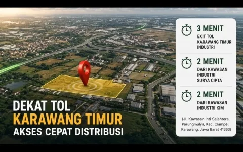 Jual Kavling Industri & Pergudangan di Karawang Timur